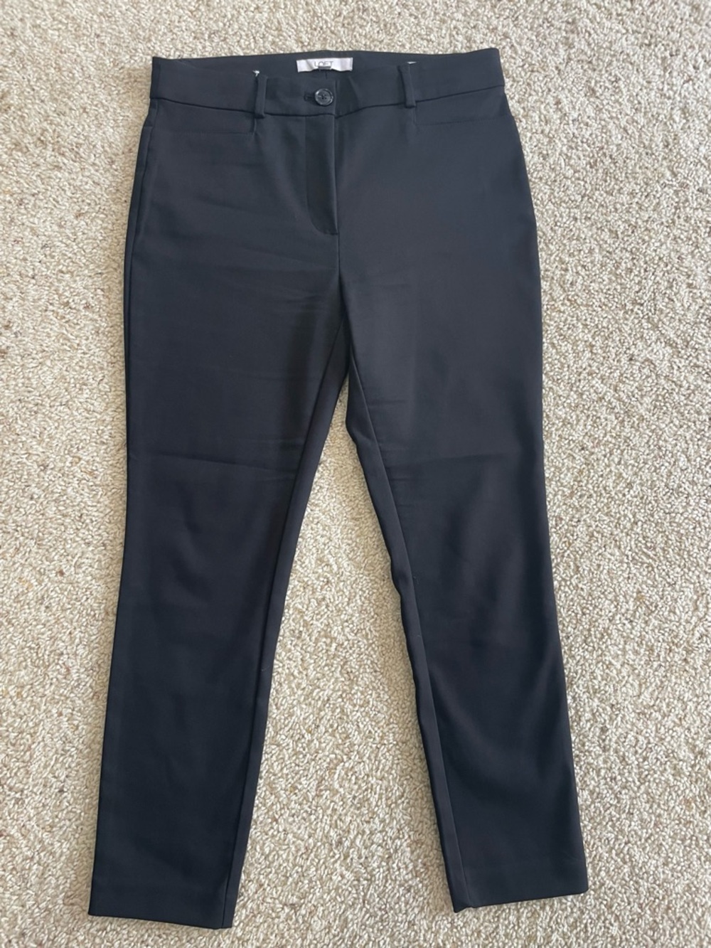 LOFT Petite Black Sutton Skinny Dress Pants